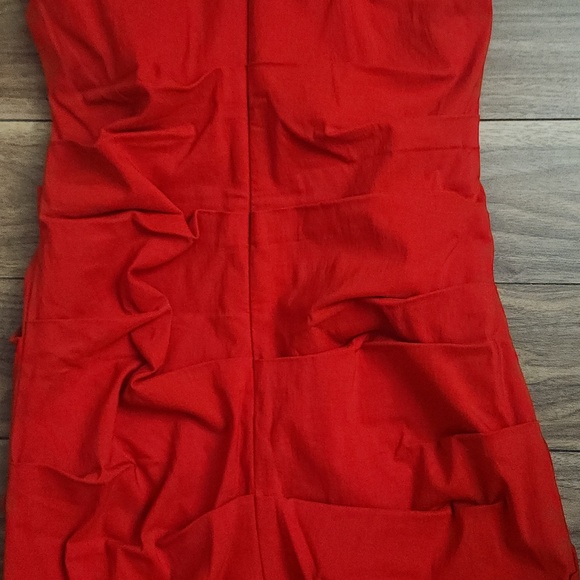 🔥Red Sheath Dress Sleeveless - Picture 9 of 12
